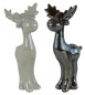 Preview: 2er Set Elegante Elche ca. 22 cm - Weihnachtsdekoration
