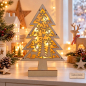 Preview: LED-Holzbaum mit liebevollen Weihnachtsmotiven – stimmungsvolle Weihnachtsdekoration