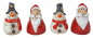 Preview: Weihnachtsdeko-Set mit Nikolaus & Schneemann – festliche Figuren für Ihr Zuhause