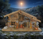 Preview: Wundervolle Weihnachtskrippe Altdorf inkl. 12-tlg. Krippenfiguren Set K 650-9, Maße: ca. 50 x 20 x 24 cm