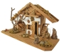 Preview: Festliche Weihnachtskrippe Basel inkl. 12-tlg. Figurensatz K 650-9, Maße Krippe: ca. 55 x 20 x 28 cm