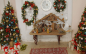 Preview: Festliche Weihnachtskrippe Basel inkl. 12-tlg. Figurensatz K 650-9, Maße Krippe: ca. 55 x 20 x 28 cm
