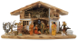 Preview: Wundervolle Weihnachtskrippe Neunhof inkl. 12-tlg. Krippenfiguren Set K 650-9, Maße: ca. 58 x 25 x 25 cm