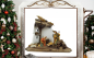 Preview: Kleine Weihnachtskrippe Raitenberg inkl. heiliger Familie K001-01 und Schaf, Maße: ca. 28 x 20 x 22 cm