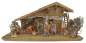Preview: Stimmungsvolle Weihnachtskrippe Reichenschwand - inkl. 12 tlg. Figurensatz K 007 Maße: Krippe ca. 80 x 40 x 36 cm