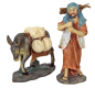 Preview: Krippenfigur Esel mit Hirte K936-1 – Detaillierte Zusatzfiguren für eine lebendige Weihnachtskrippe