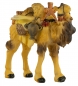 Mobile Preview: Handbemalte Krippenfigur Kamel mit Gepäck, ca. 8 cm, K 004-16