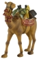 Preview: Handbemalte Krippenfigur Kamel mit Gepäck, ca. 14 cm, T 080