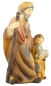 Preview: Handbemalte Krippenfigur Schäfer mit einem Kind, ca. 11 cm, K 183-55