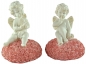 Preview: 2er Set Süße Engel auf Rosenkissen ca. 16 cm - Dekoration