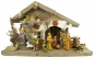 Preview: Festliche Weihnachtskrippe Moorsbrunn inkl. 12-tlg. Figurensatz F 650-7, Maße Krippe: ca. 40 x 20 x 22 cm
