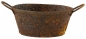 Preview: große Wanne oval rostig - Krippenzubehör, ca. 2 cm