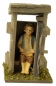 Preview: Handbemalte Krippenfigur Junge sitzend inkl. Klohäuschen, ca. 6 cm, K 007-31k