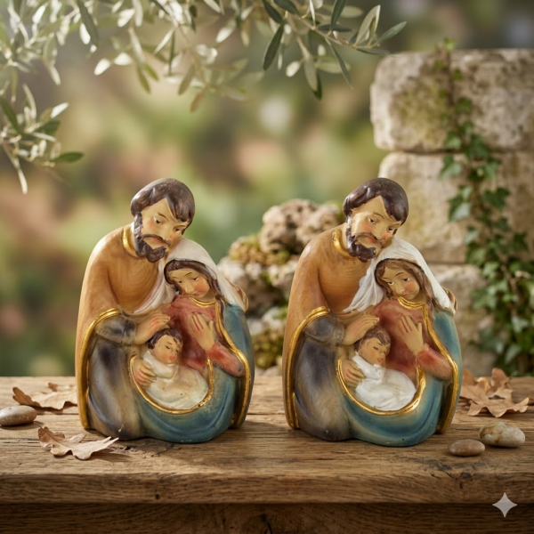 Zauberhafte Krippenfiguren Heilige Familie, 2er Set, ca. 8 cm, K 098