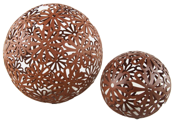 Wunderschöne Dekokugel mit Blütenmuster - 2er Set