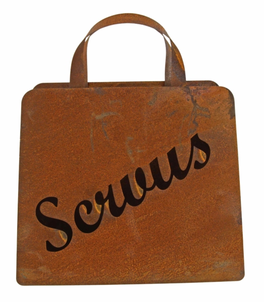 Metalltasche Servus ca. 36 cm - Gartendekoration