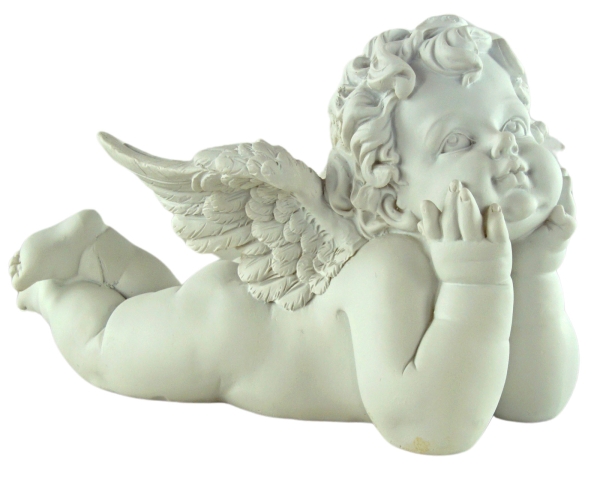 2er Set Niedliche Engel liegend ca. 13 cm - Dekoration