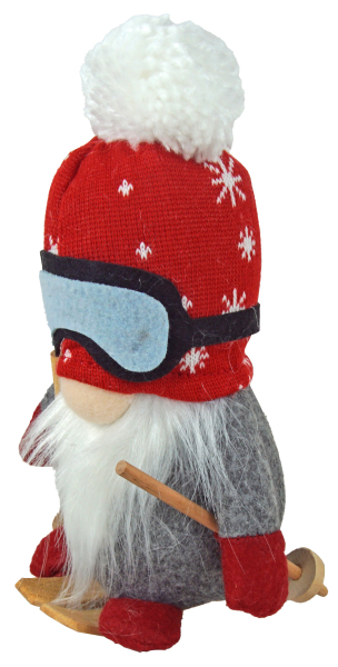 Dekowichtel Skifahrer im 2-er Set - Weihnachtliche Winterdekoration mit besonderem Charme