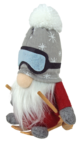 Dekowichtel Skifahrer im 2-er Set - Weihnachtliche Winterdekoration mit besonderem Charme