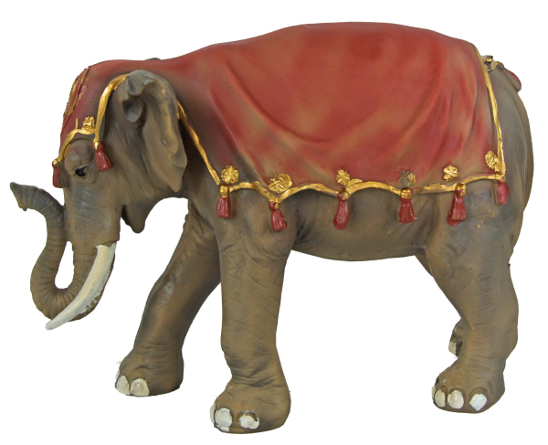 Preview: Dekorativer Elefant mit edler Decke K 134-2