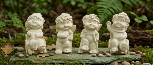 4er Set Engel "IGOR" Gute Besserung ca. 6 cm - Dekoration