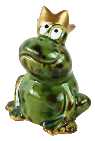 Preview: Charmantes 4er Set Froschkönig - Höhe ca. 6,9 cm
