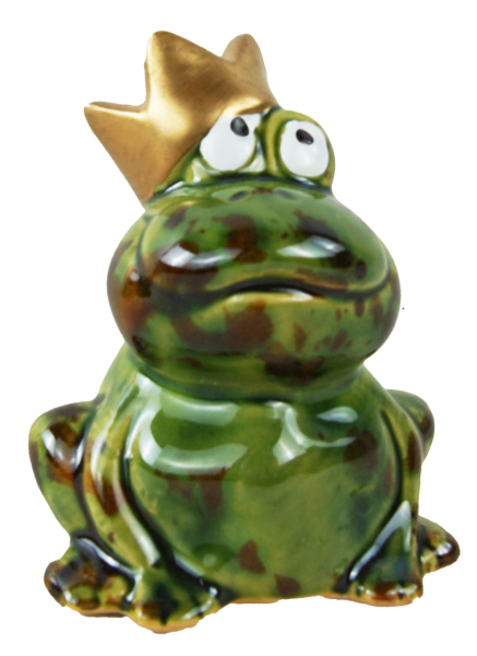 Charmantes 4er Set Froschkönig - Höhe ca. 6,9 cm