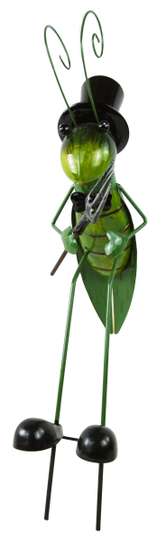 Beeindruckender Gartenstecker Grashüpfer - Höhe ca. 65 cm