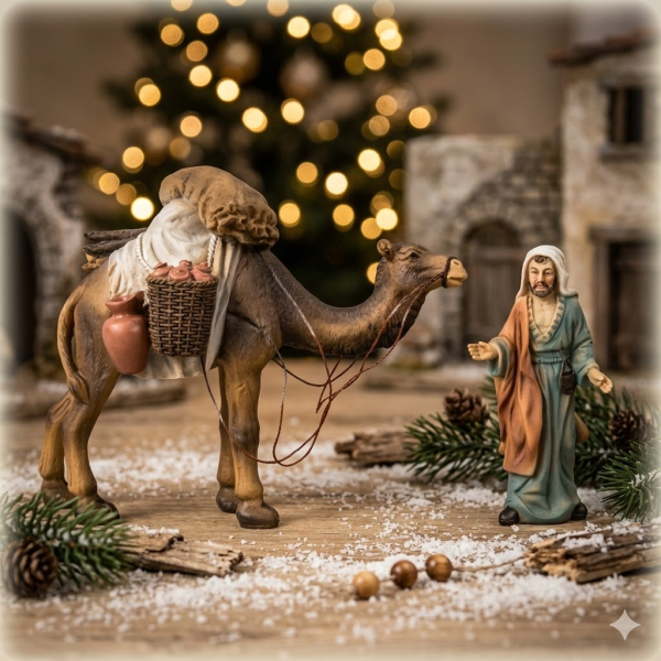 Krippenfigur Orientalischer Händler mit Kamel K929-9