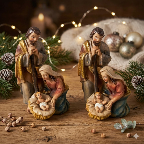2er Set Krippenfiguren „Heilige Familie“ K449