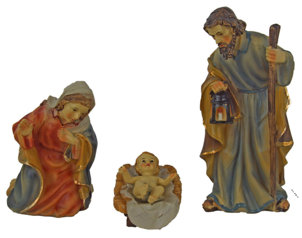 Preview: Heilige Familie K 005-01 ca. 12 cm - 4-tlg. – Zauber der Heiligen Nacht