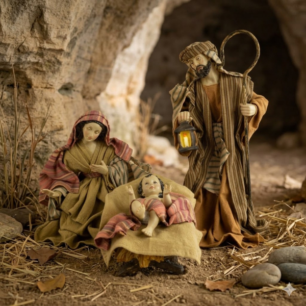 Orientalische Ankleidefiguren Heilige Familie 3-tlg., ca. 32 cm, K 116-01