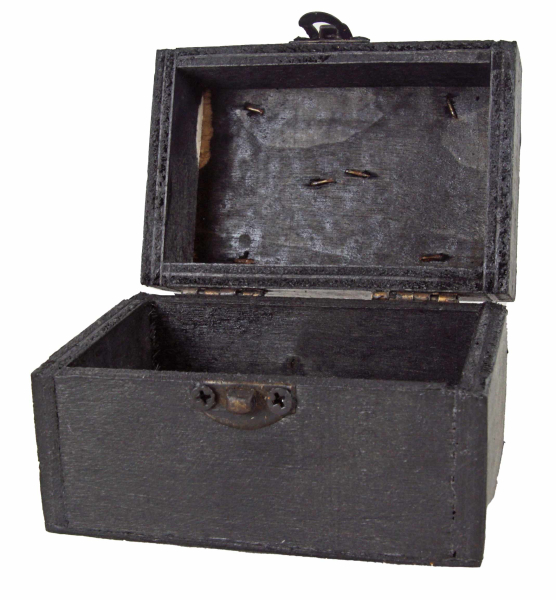 Preview: Geheimnisvolle Schätze: Exklusives 3er-Set Miniatur-Holztruhen im Vintage-Look