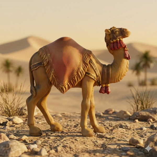 Handbemalte Krippenfigur Kamel, ca. 12,5 cm, T 134-1