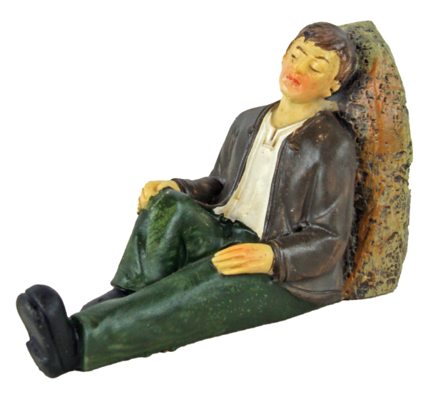 Preview: Sitzender Mann – Besondere Krippenfigur für Ihre Weihnachtskrippe K 916-9