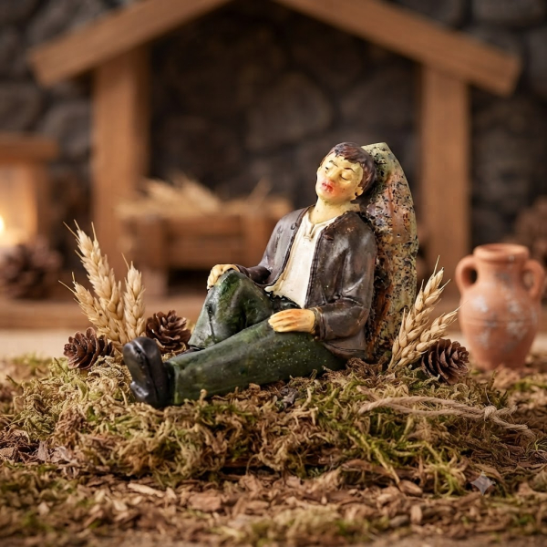 Sitzender Mann – Besondere Krippenfigur für Ihre Weihnachtskrippe K 916-9