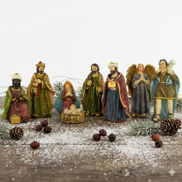 Faszinierende Krippenfiguren 8-tlg., ca. 12 cm, 10056872