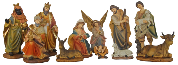 Exklusives Krippenfiguren-Set K 187 - Höhe ca. 30 cm - 12 tlg.