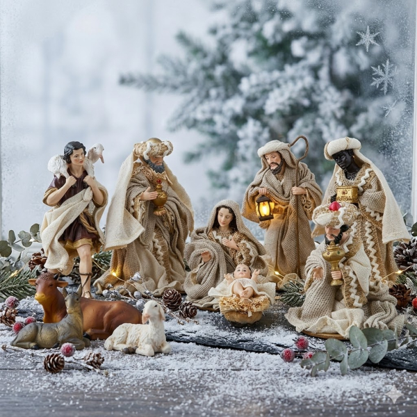 Wundervolle Ankleidefiguren 9-tlg., ca. 16 cm, K 026-16