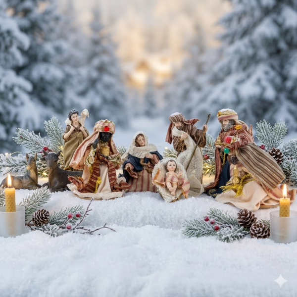 Orientalische Ankleidefiguren 9-tlg., ca. 12 cm, K 113