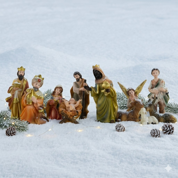 Wundervolle Krippenfiguren 12-tlg., ca. 11 cm, K 183