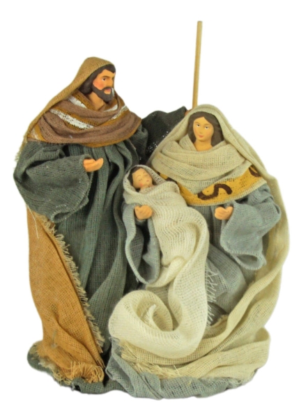 Krippenfigurenblock Heilige Familie Ankleidefiguren, ca. 16 cm, CR 38266