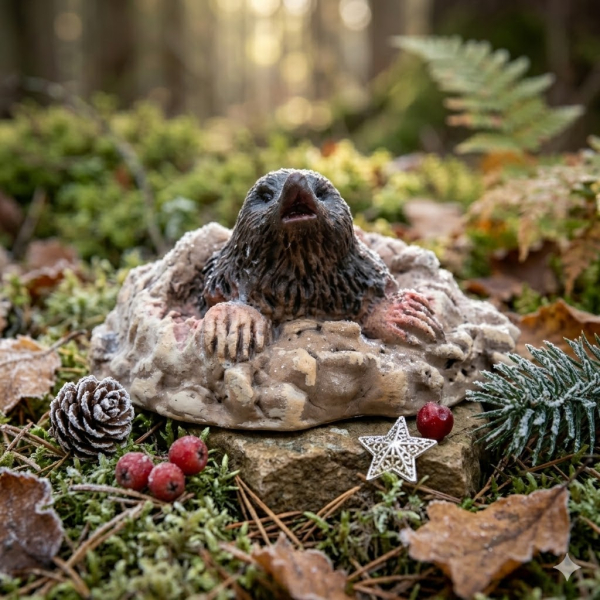 Maulwurf – Detailreiches Krippenzubehör für Ihre Weihnachtslandschaft