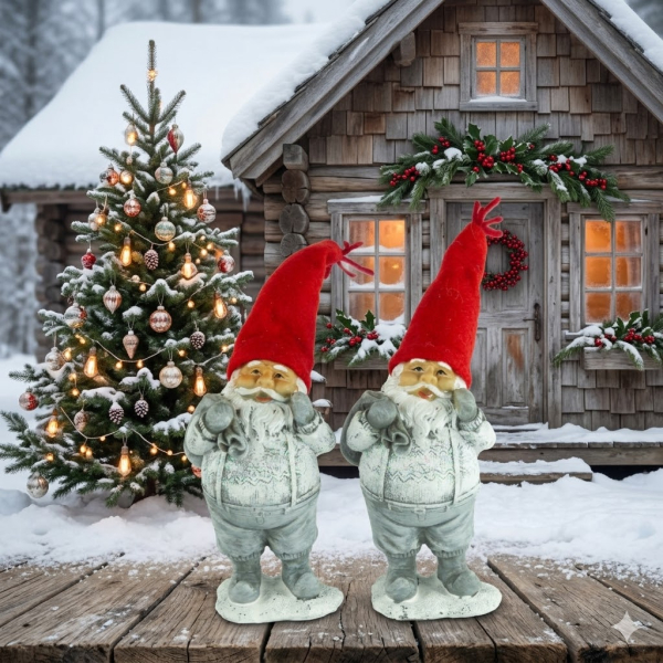 2er Set Bezaubernder Nikolaus ca. 20 cm - Weihnachtsdekoration
