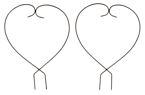 2er Set Rankhilfe in Herzform ca. 46 cm - Gartendekoration