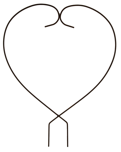 Preview: 2er Set Rankhilfe in Herzform ca. 46 cm - Gartendekoration