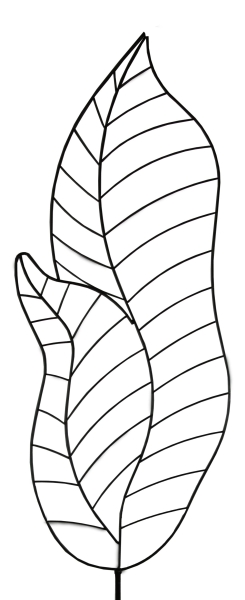 Preview: Rankgitter Rankblatt groß ca. 166 cm - Gartendekoration