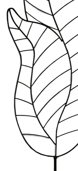 Preview: Rankgitter Rankblatt groß ca. 166 cm - Gartendekoration