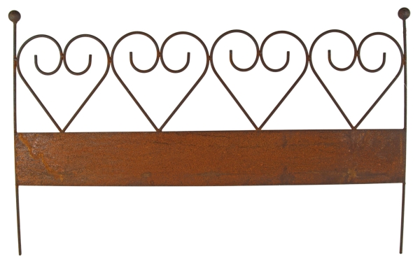 Rankzaun / Steckzaun / Beetbegrenzung Herzen ca. 51 cm - Gartendekoration