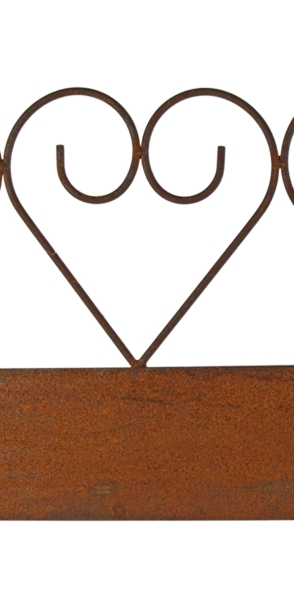 Preview: Rankzaun / Steckzaun / Beetbegrenzung Herzen ca. 51 cm - Gartendekoration